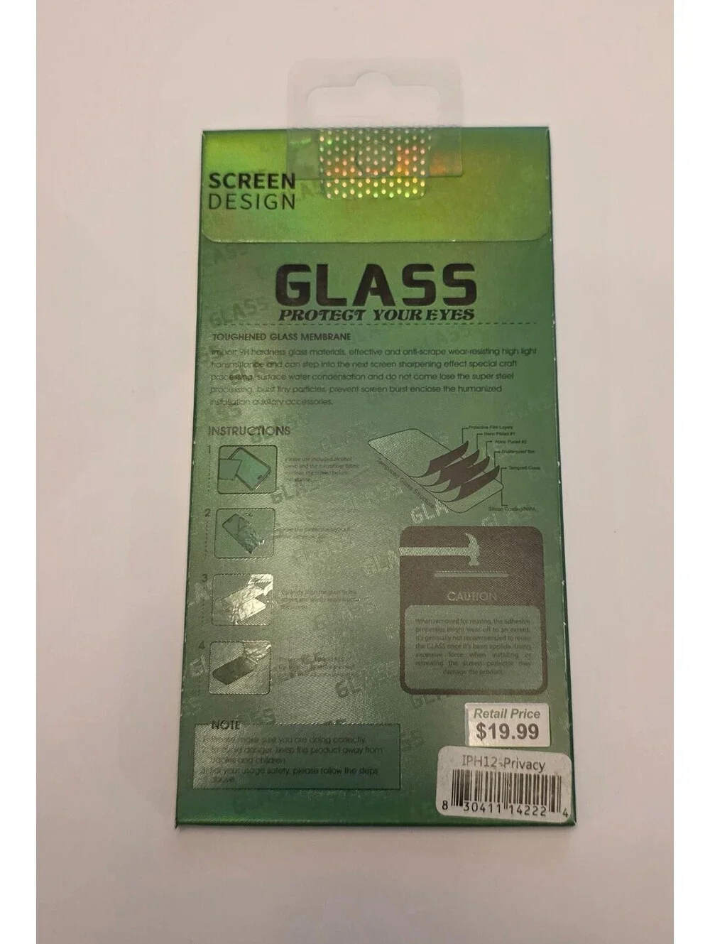Privacy Screen Protector Tempered Glass for iPhone 12